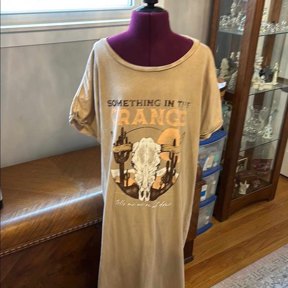 Tan Graphic Nightshirt